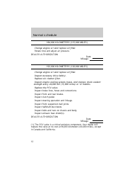 &quot;Vehicle Maintenance Schedule Template - Ford Motor Company&quot;, Page 12
