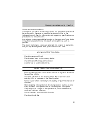 &quot;Vehicle Maintenance Schedule Template - Ford Motor Company&quot;, Page 25