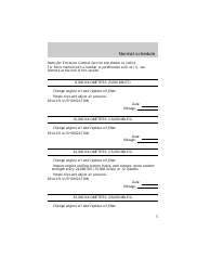 &quot;Vehicle Maintenance Schedule Template - Ford Motor Company&quot;, Page 5