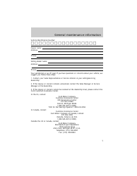 Document preview: Vehicle Maintenance Schedule Template - Ford Motor Company