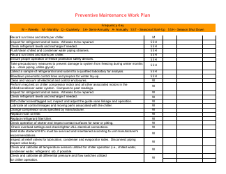&quot;Preventive Maintenance Work Plan Template&quot;, Page 21
