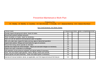&quot;Preventive Maintenance Work Plan Template&quot;, Page 26