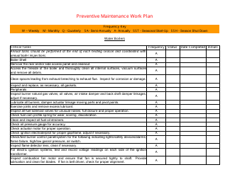 &quot;Preventive Maintenance Work Plan Template&quot;, Page 30