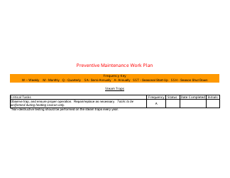 &quot;Preventive Maintenance Work Plan Template&quot;, Page 34