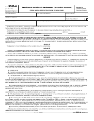 Document preview: IRS Form 5305-A Traditional Individual Retirement Custodial Account