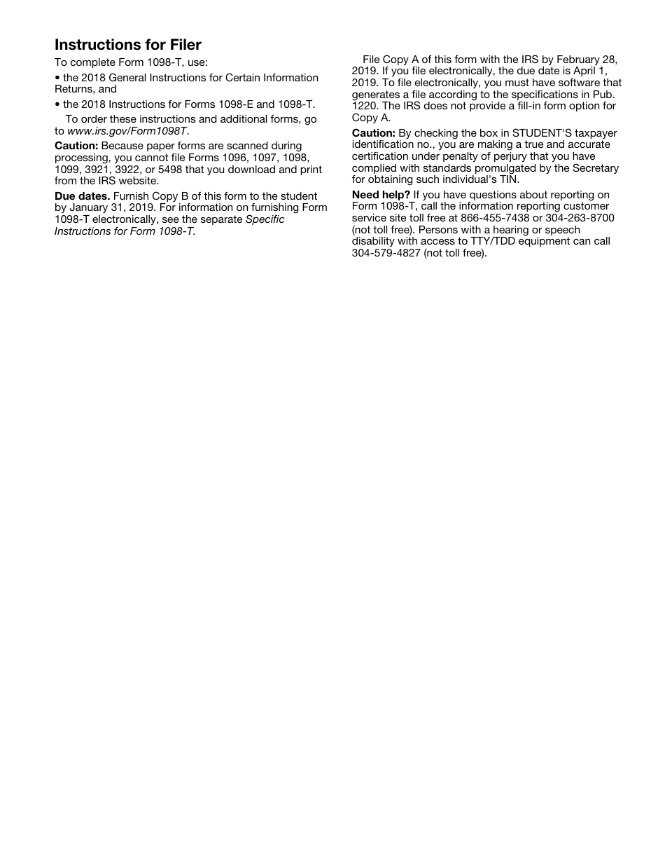 IRS Form 1098-t Tuition Statement, Page 6