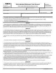 IRS Form 5305-R Roth Individual Retirement Trust Account