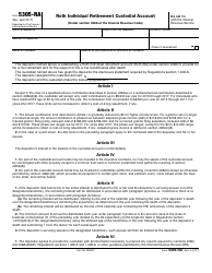 IRS Form 5305-RA Roth Individual Retirement Custodial Account