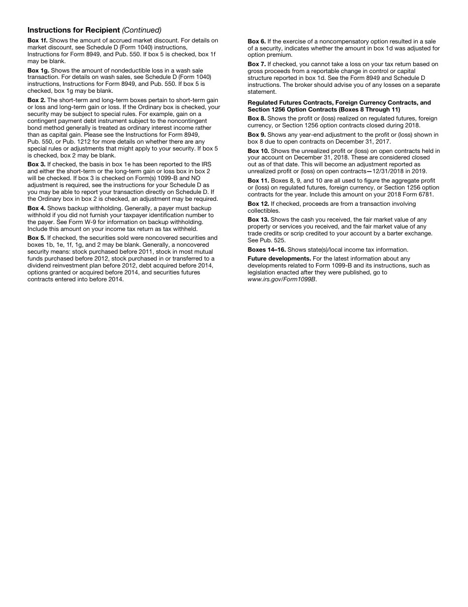 IRS Form 1099-B Proceeds From Broker and Barter Exchange Transactions, Page 7