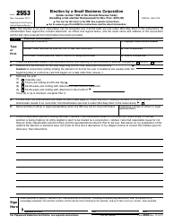 IRS Form 2553 Election by a Small Business Corporation