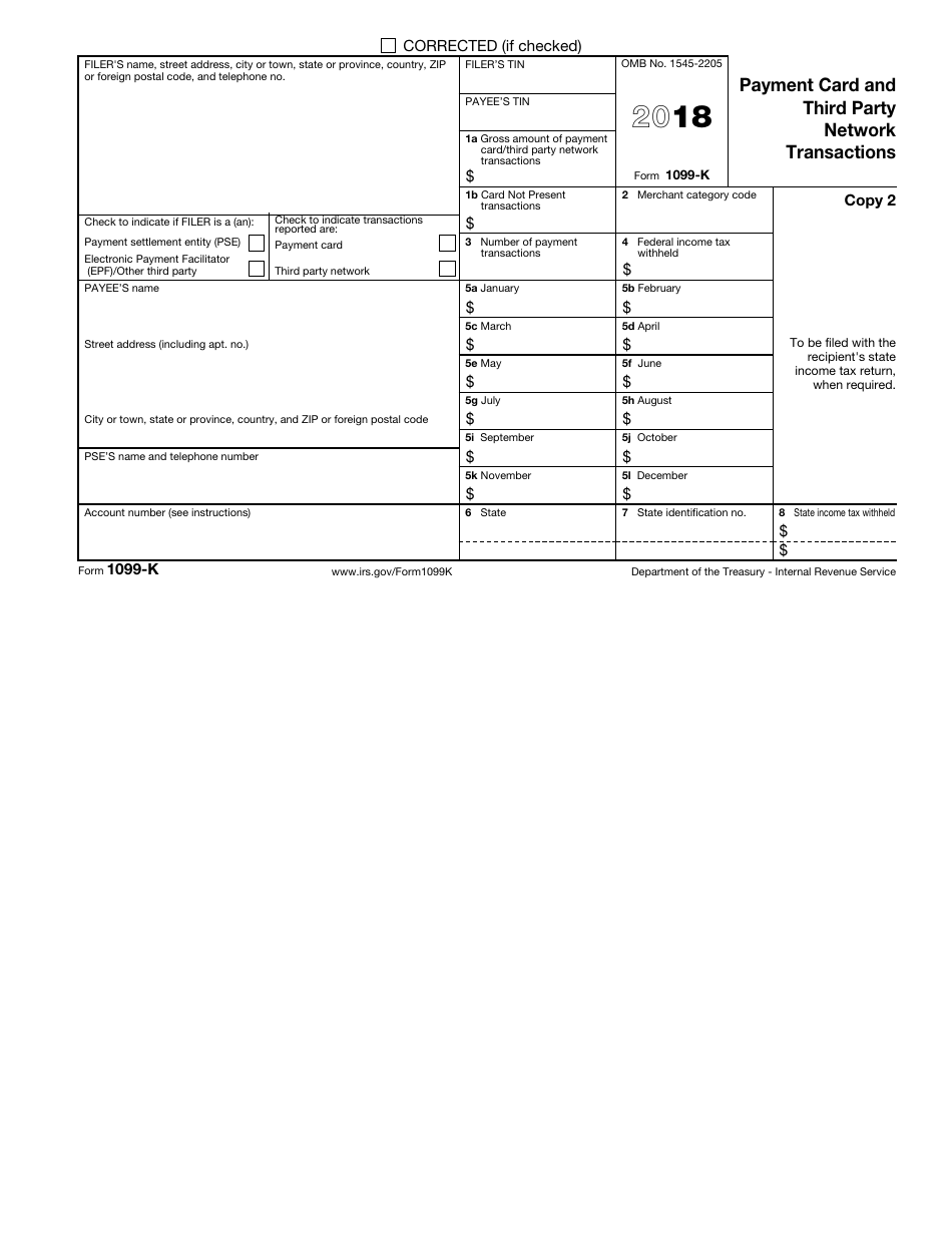 IRS Form 1099-K Payment Card and Third Party Network Transactions, Page 6