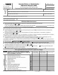 Document preview: IRS Form 1065X Amended Return or Administrative Adjustment Request (Aar)