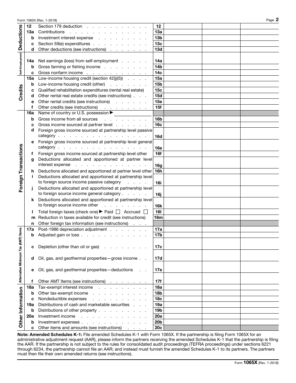 IRS Form 1065X - Fill Out, Sign Online And Download Fillable PDF ...