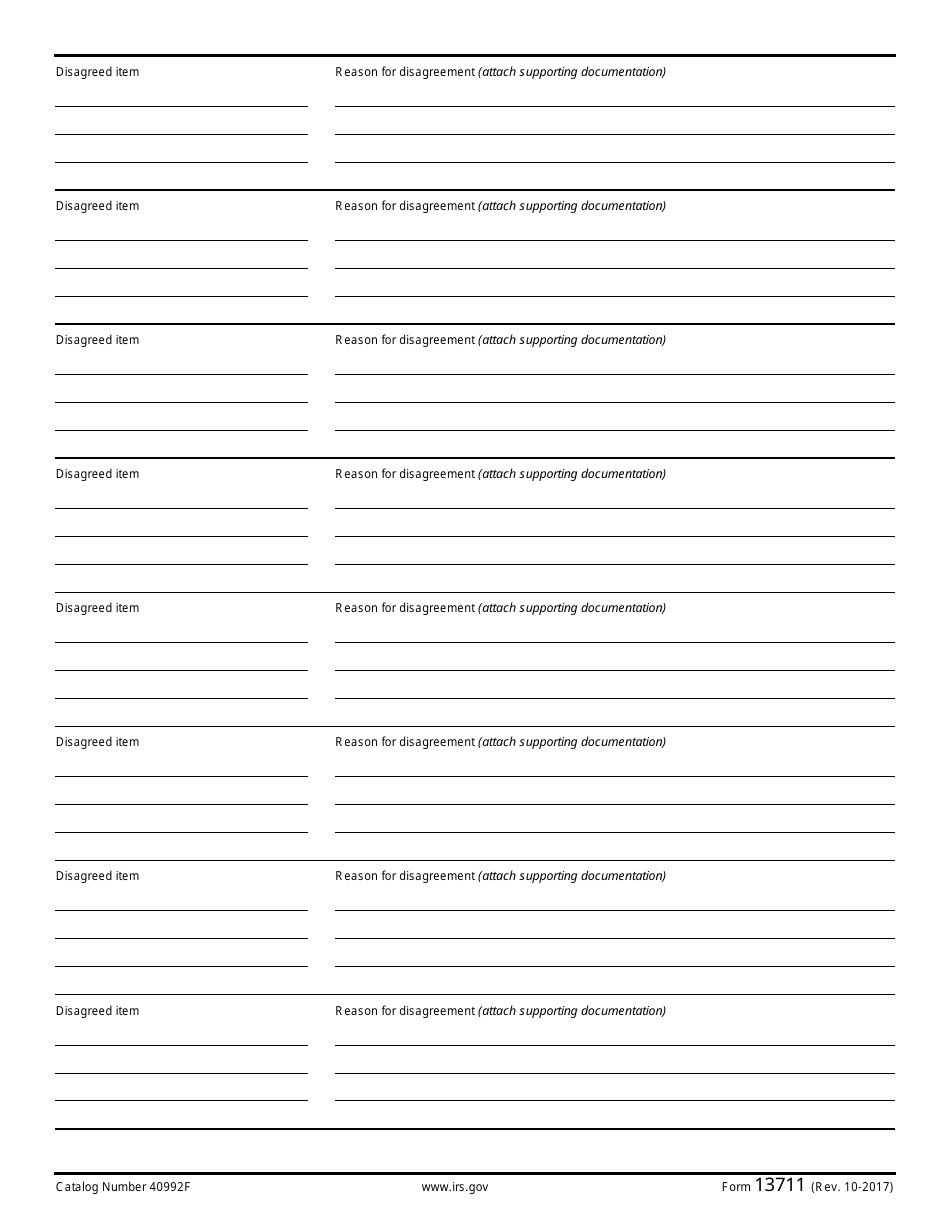 IRS Form 13711 Request for Appeal of Offer in Compromise, Page 2