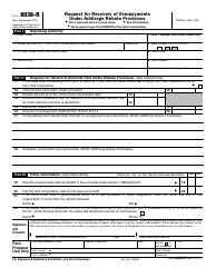 Document preview: IRS Form 8038-R Request for Recovery of Overpayments Under Arbitrage Rebate Provisions