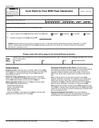 Document preview: IRS Form 8966-C Cover Sheet for Form 8966 Paper Submissions