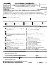 Document preview: IRS Form W-8BEN-E Certificate of Status of Beneficial Owner for United States Tax Withholding and Reporting (Entities)