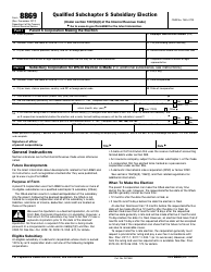 IRS Form 8869 Qualified Subchapter S Subsidiary Election