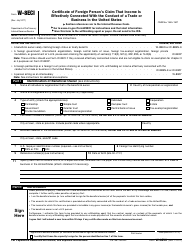 Document preview: IRS Form W-8ECI Certificate of Foreign Person's Claim That Income Is Effectively Connected With the Conduct of a Trade or Business in the United States