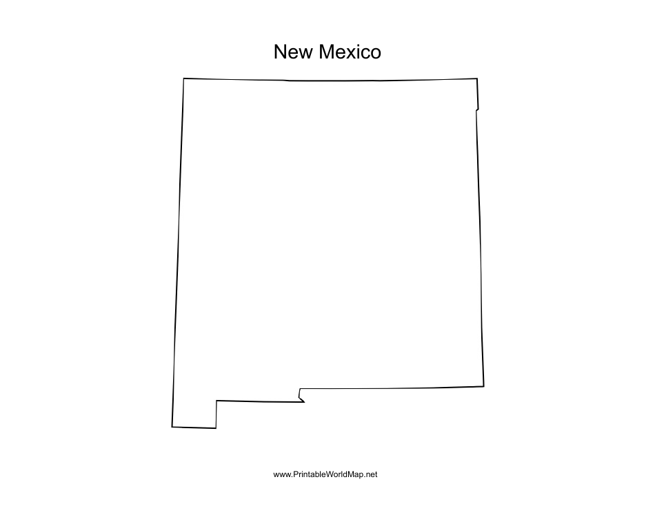 Preview of the New Mexico Map Template