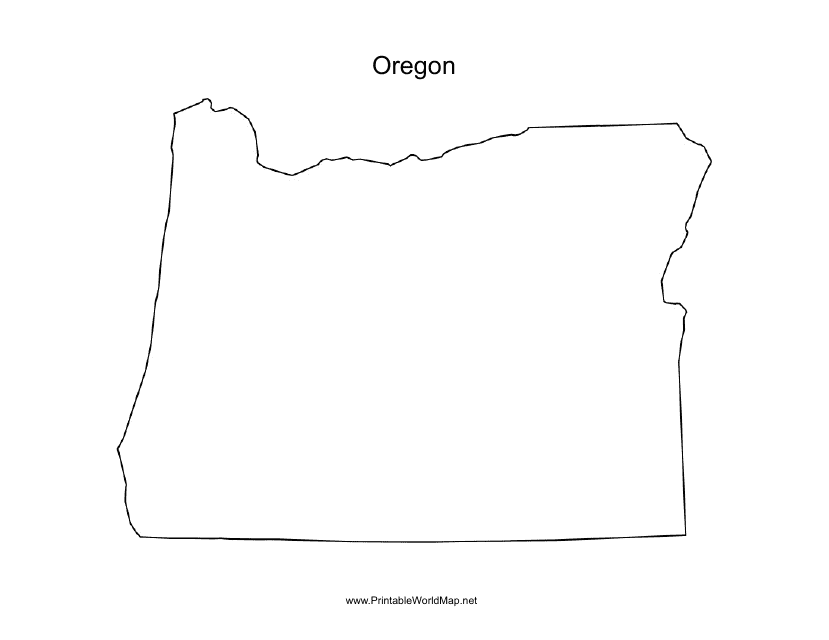 Oregon Map Template