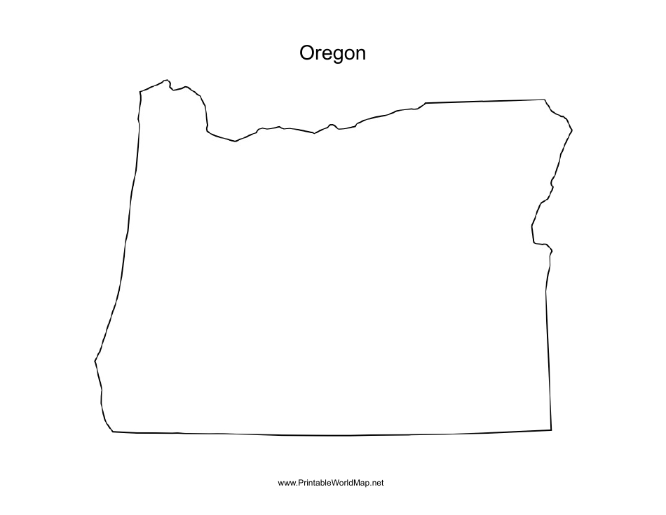 Oregon Map Template - Preview