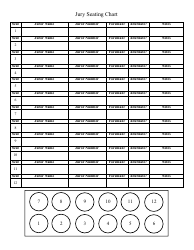 &quot;Jury Seating Chart Template&quot;