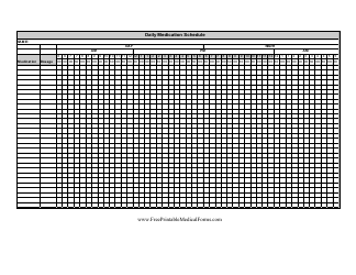 &quot;Daily Medication Schedule Template&quot;