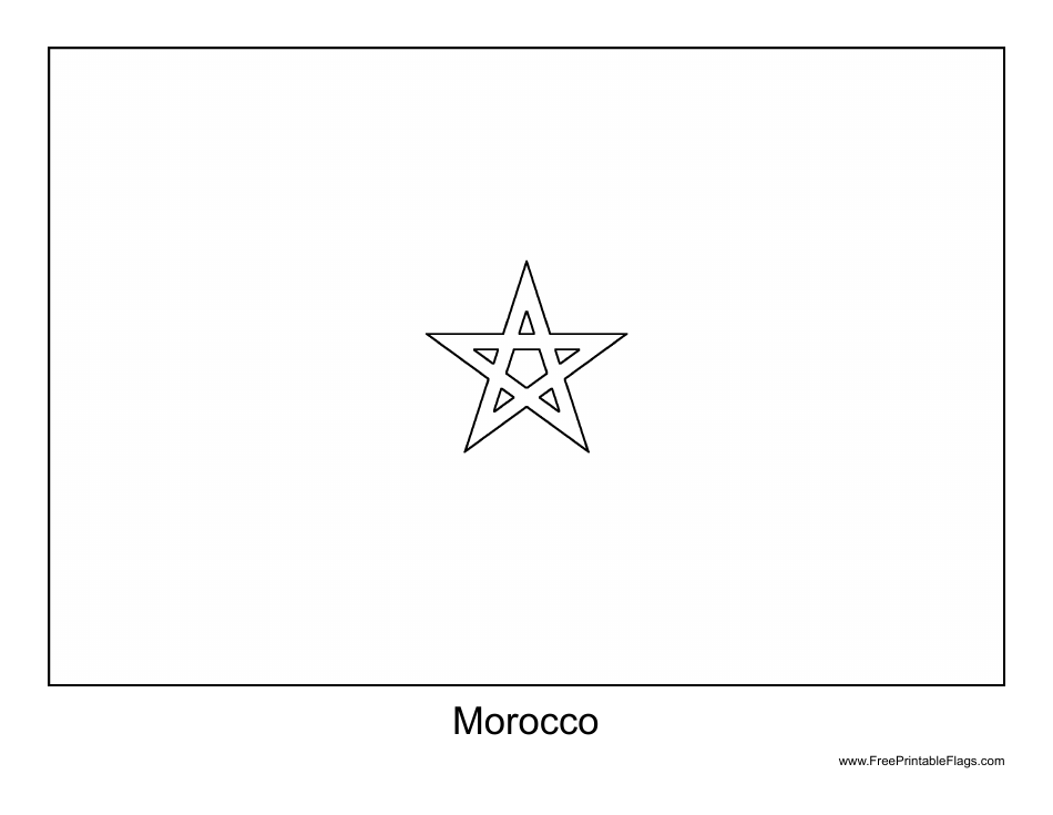 Morocco Flag Template - Morocco, Page 1
