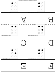 Domino Alphabet Flash Cards Templates