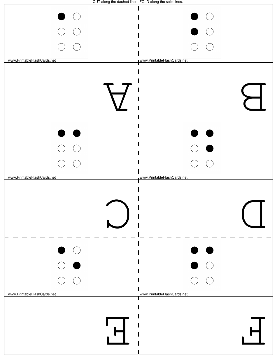 Domino Alphabet Flash Cards Templates, Page 1
