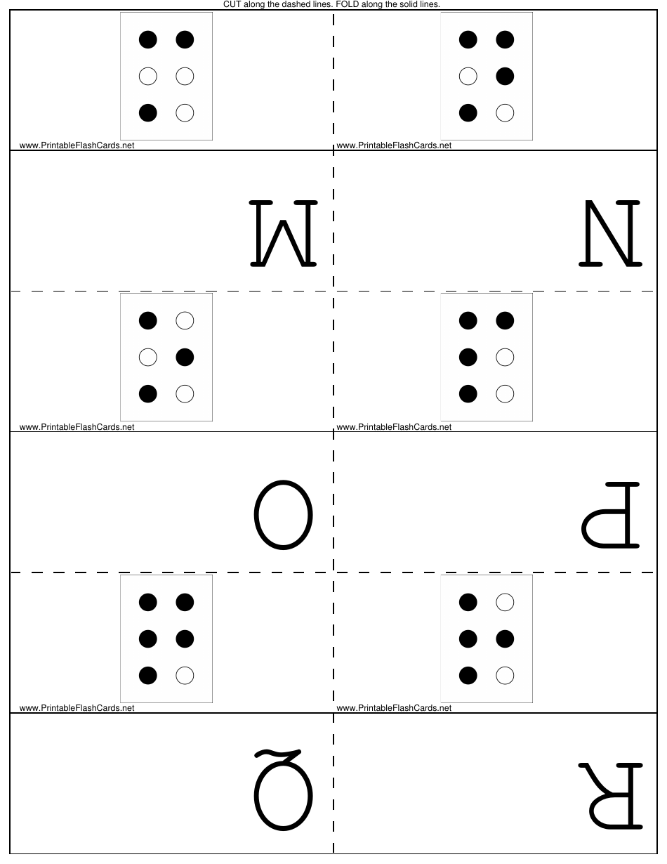 Domino Alphabet Flash Cards Templates, Page 3