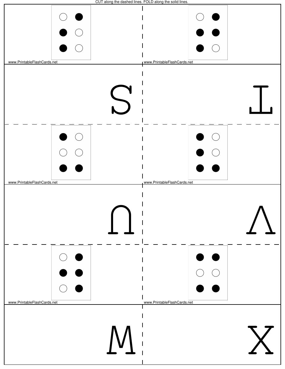 Domino Alphabet Flash Cards Templates, Page 4