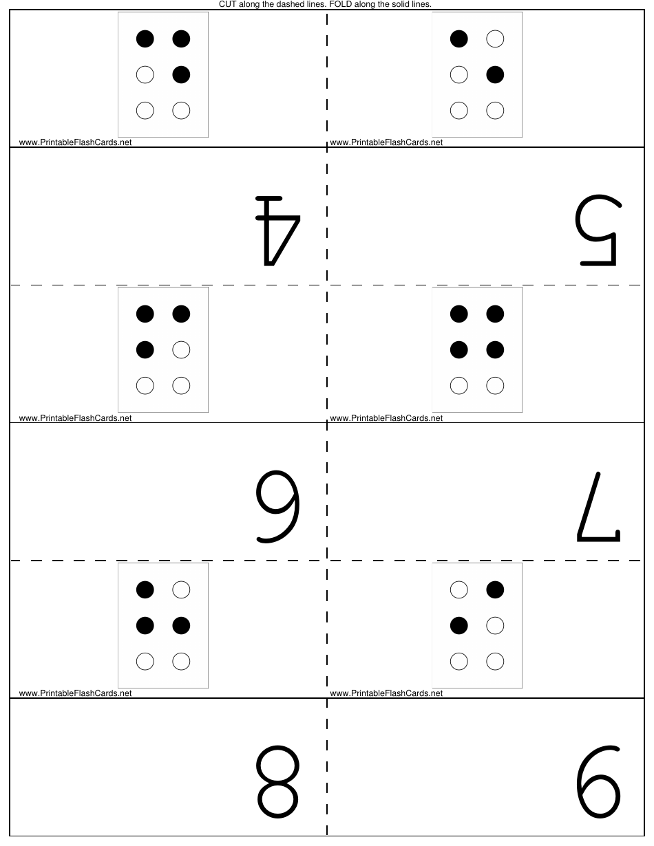 Domino Alphabet Flash Cards Templates, Page 6
