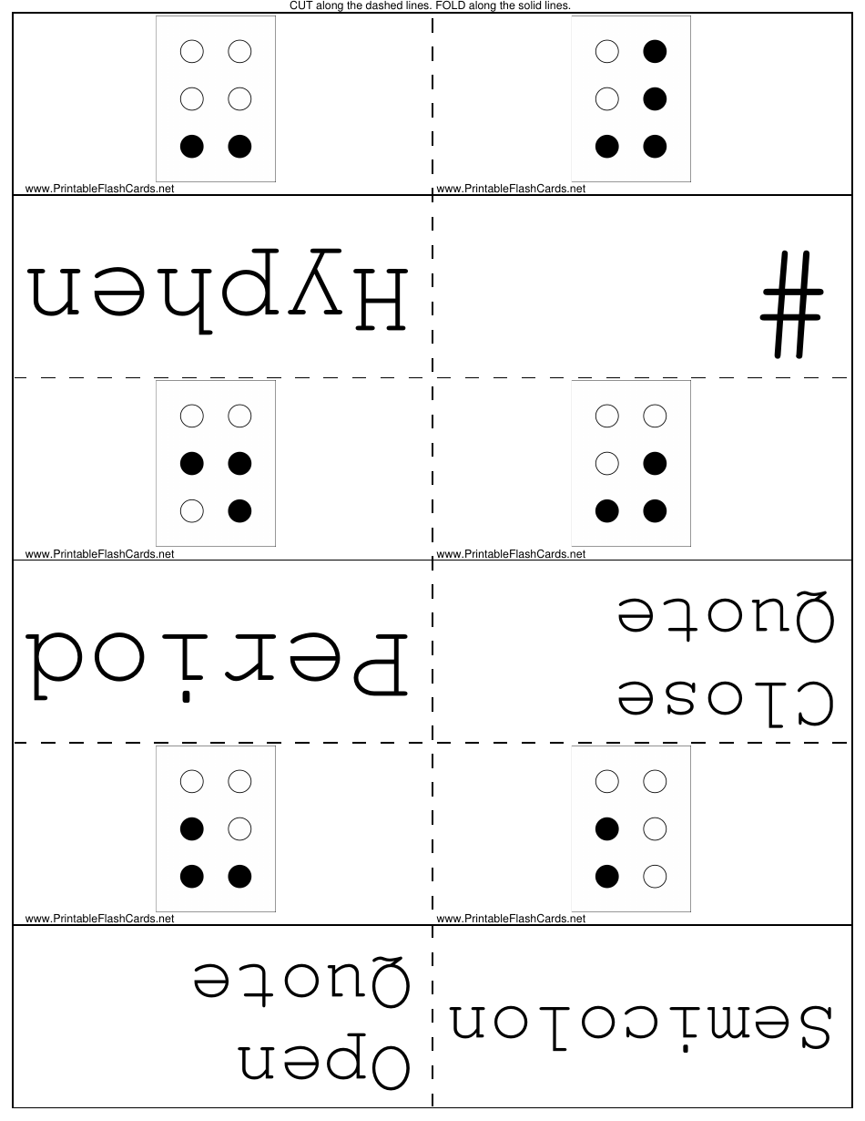Domino Alphabet Flash Cards Templates, Page 8