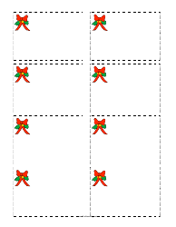 Document preview: Christmas Bow Name Tag Template