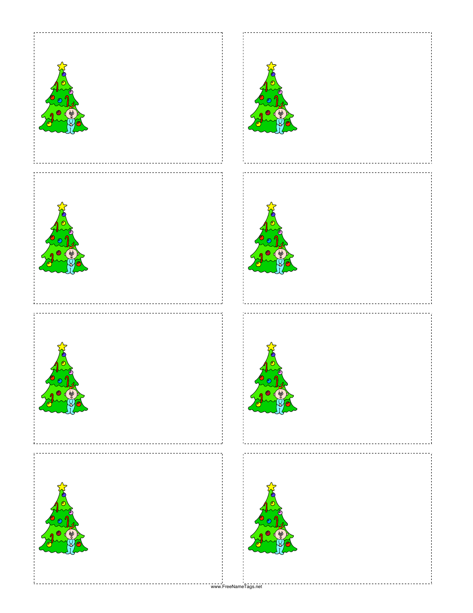 Christmas Tree Gift Tag Template