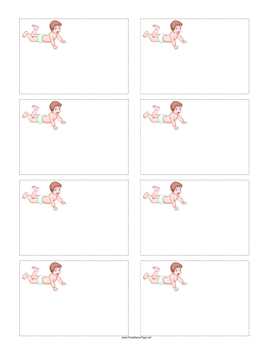 Baby Shower Name Tag Template for Boy