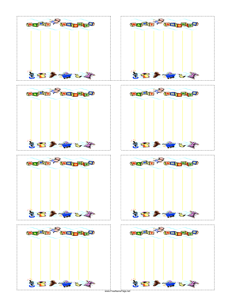 Baby Shower Name Tag Template Download Printable Pdf Templateroller