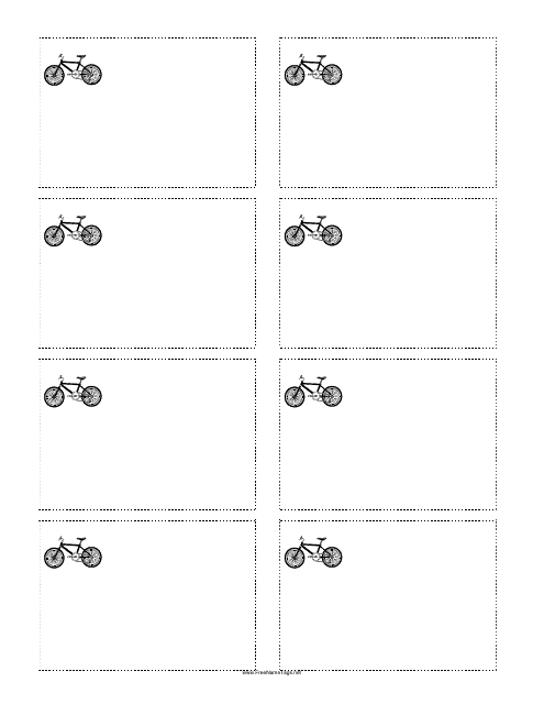 Bicycle Name Tag Template