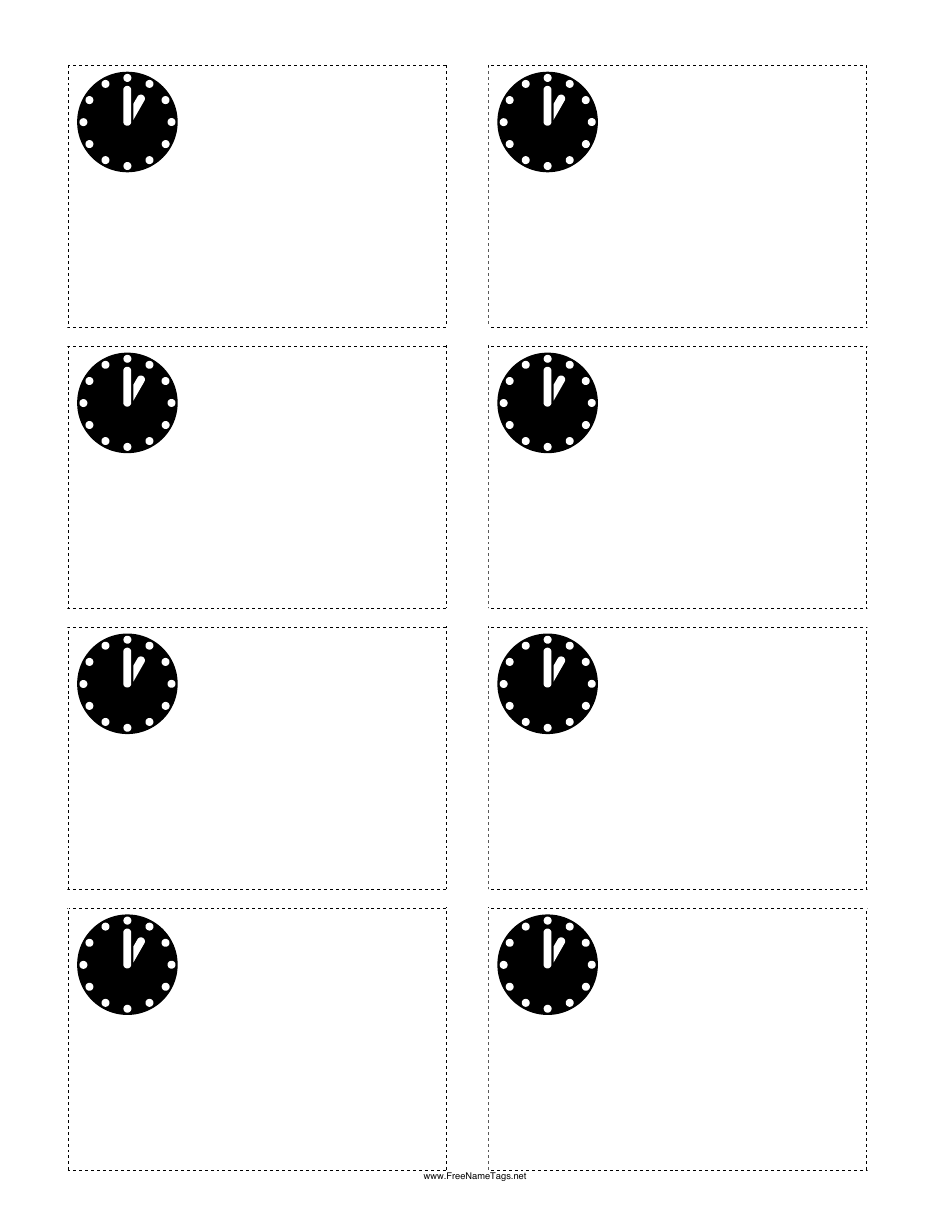 Clock Name Tag Template Download Printable PDF Templateroller