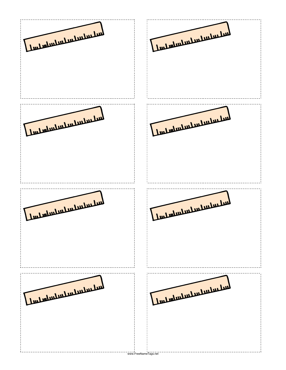 Ruler Name Tag Template Preview