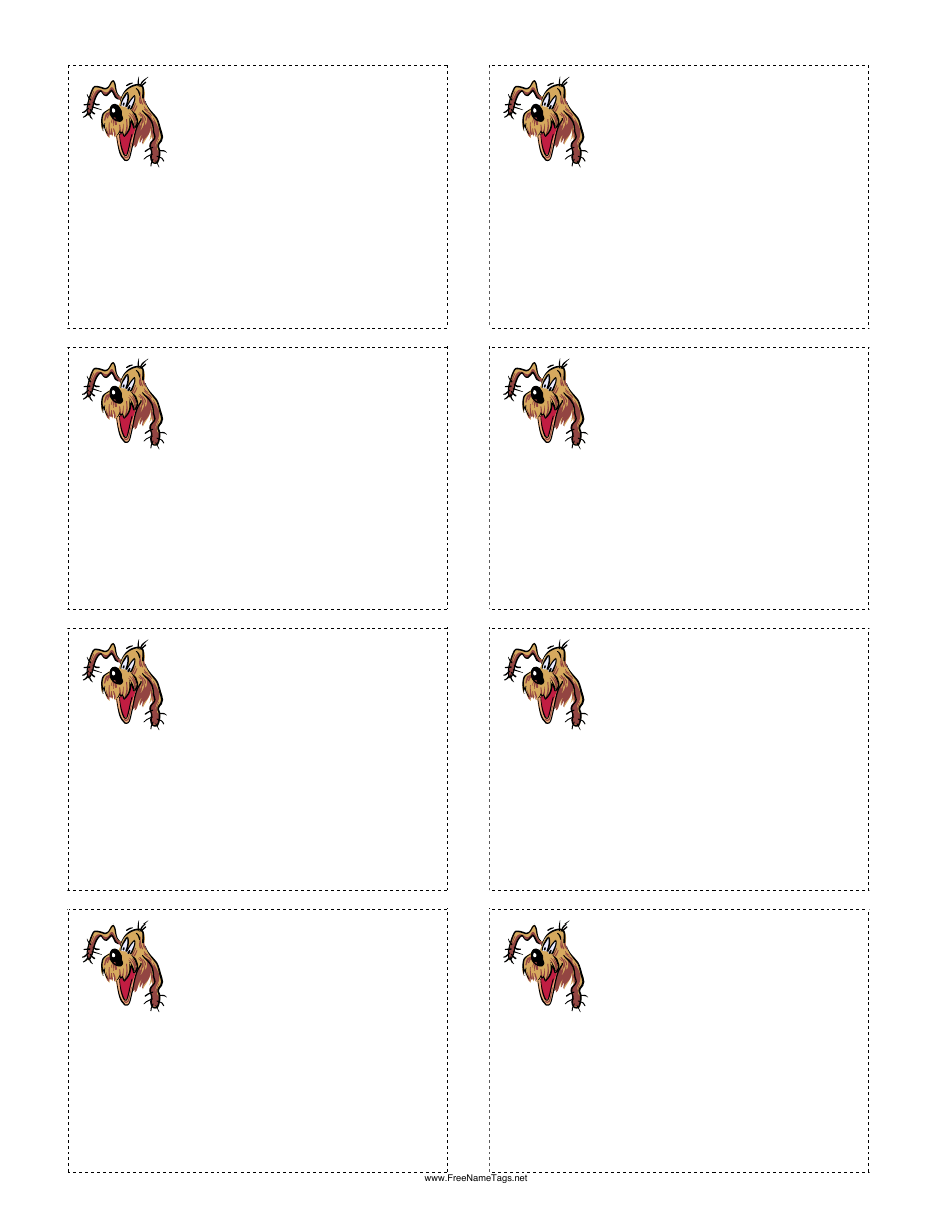 Dog Name Tag Template - Happy Download Printable PDF | Templateroller