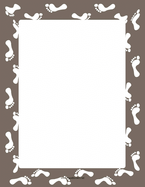 &quot;White Footsteps Page Border Template&quot; Download Pdf