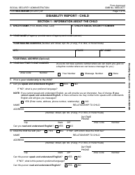 Form SSA-3820-BK Disability Report - Child, Page 3