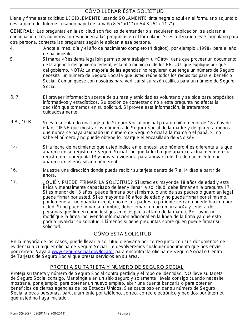 Formulario Ss 5 Sp Fill Out Sign Online And Download Printable Pdf Spanish Templateroller 9838