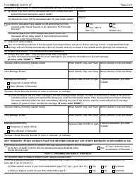 Form SSA-10 Application for Widow&#039;s or Widower&#039;s Insurance Benefits, Page 2