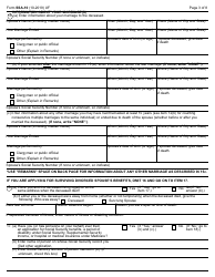 Form SSA-10 Application for Widow&#039;s or Widower&#039;s Insurance Benefits, Page 3