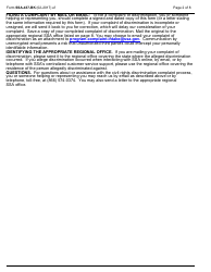Form SSA-437-BK Complaint Form for Allegations of Discrimination in Programs or Activities Conducted by the Social Security Administration, Page 2