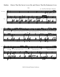 Document preview: Samuel Medley - I Know That My Savior Loves Me and I Know That My Redeemer Lives Piano Sheet Music
